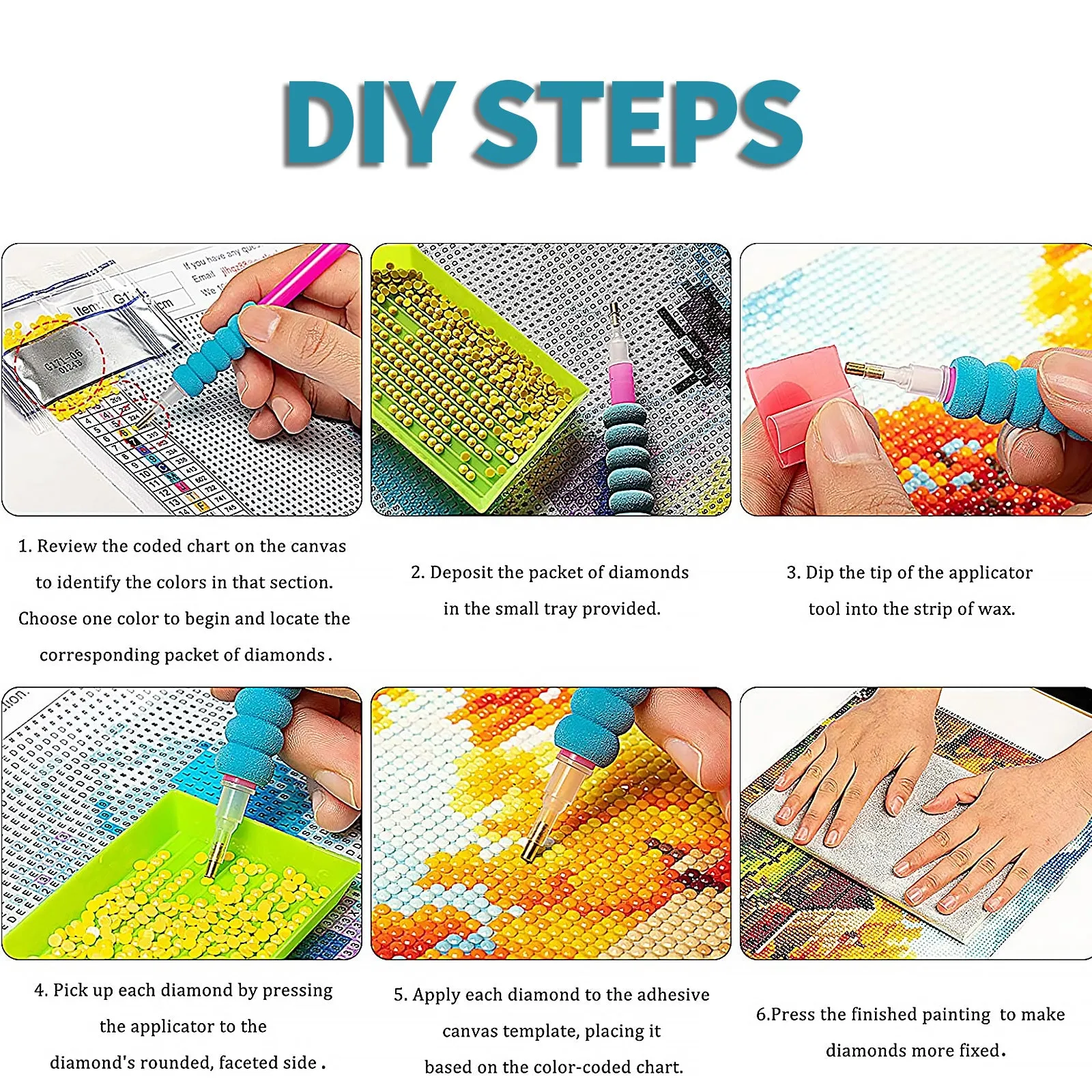 2PCS 5D Diamond Painting Kits | Diamond Glue Art Kit | Paint for Adults Kids | DIY Gift | 40x30cm