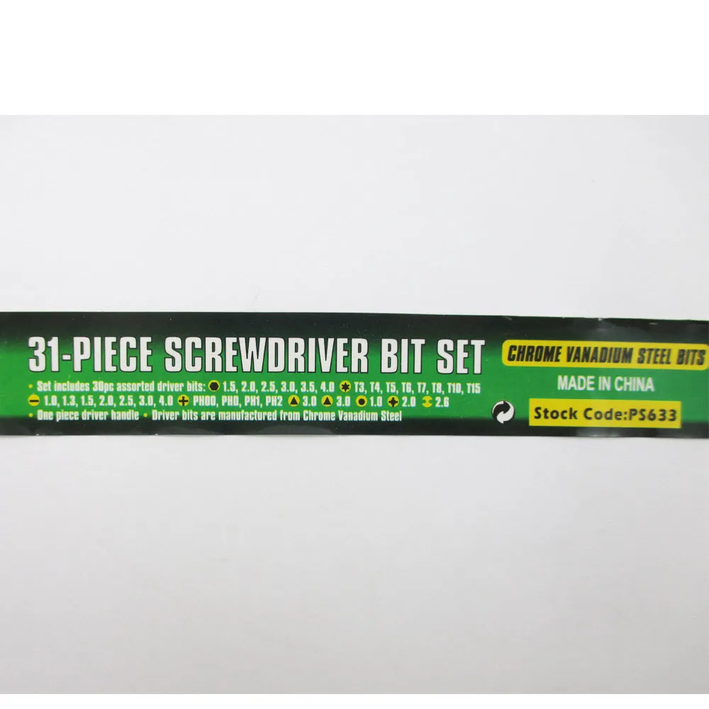31 in 1 Mini Screwdriver Bit Set Precision Tools Hex Torx Phillips Phone Repair