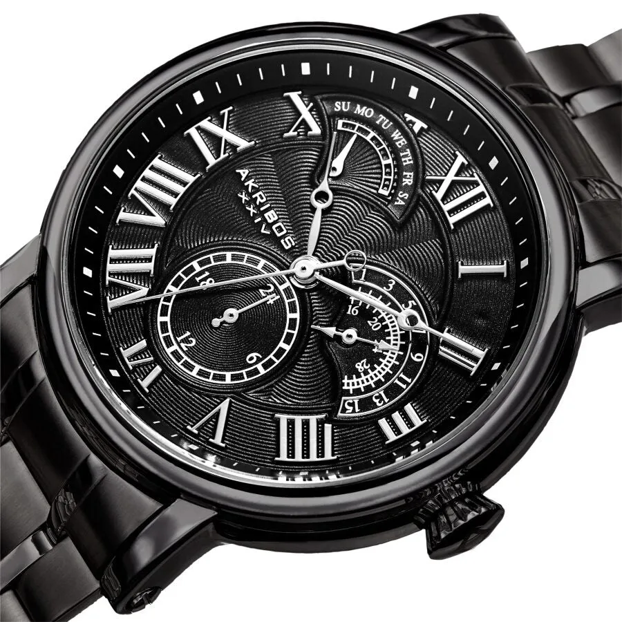 Akribos Xxiv Black Dial Men's Watch AK1001BK