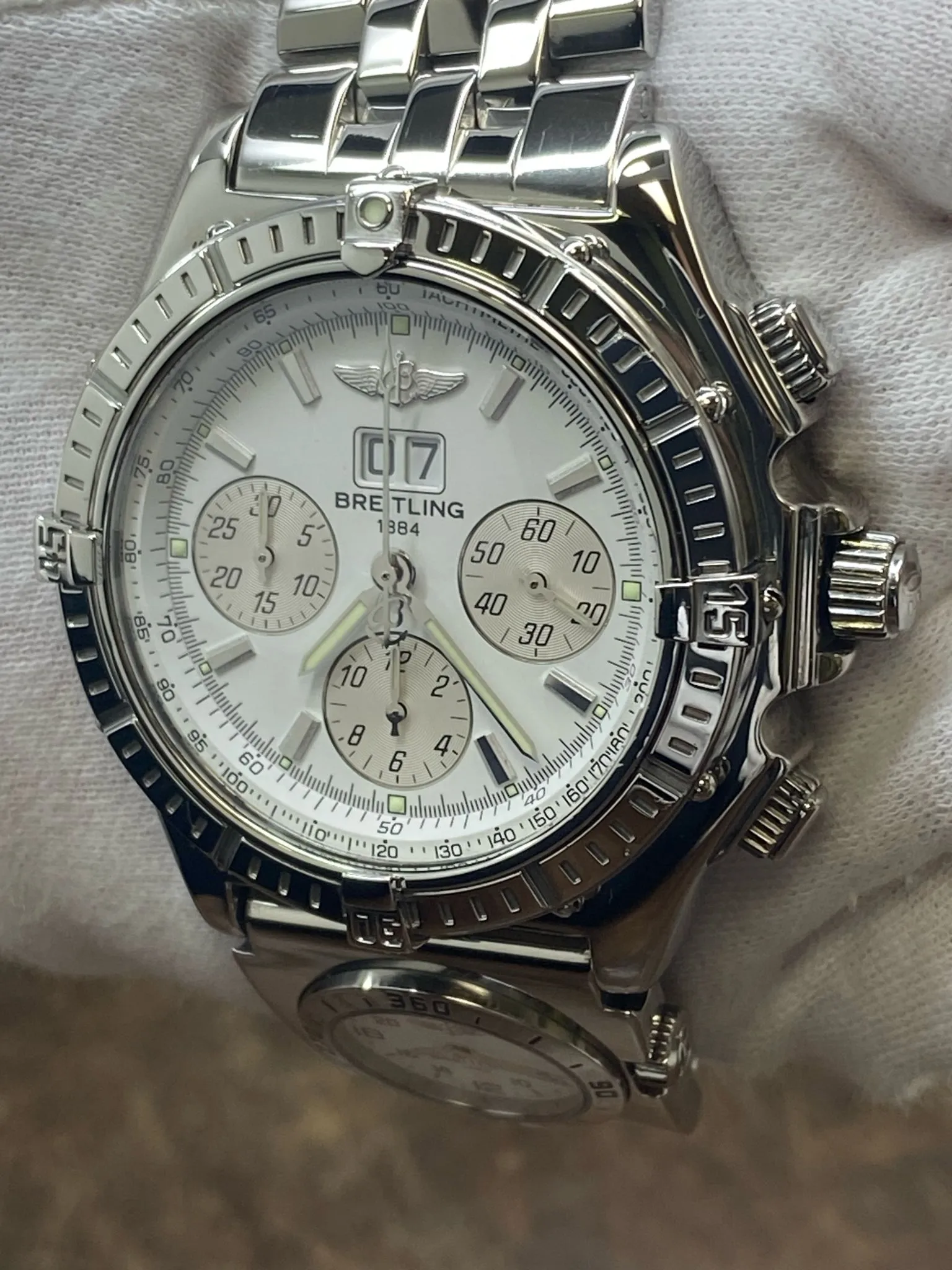 Breitling Crosswind UTC 44mm A44355 White Dial Automatic Men's Watch