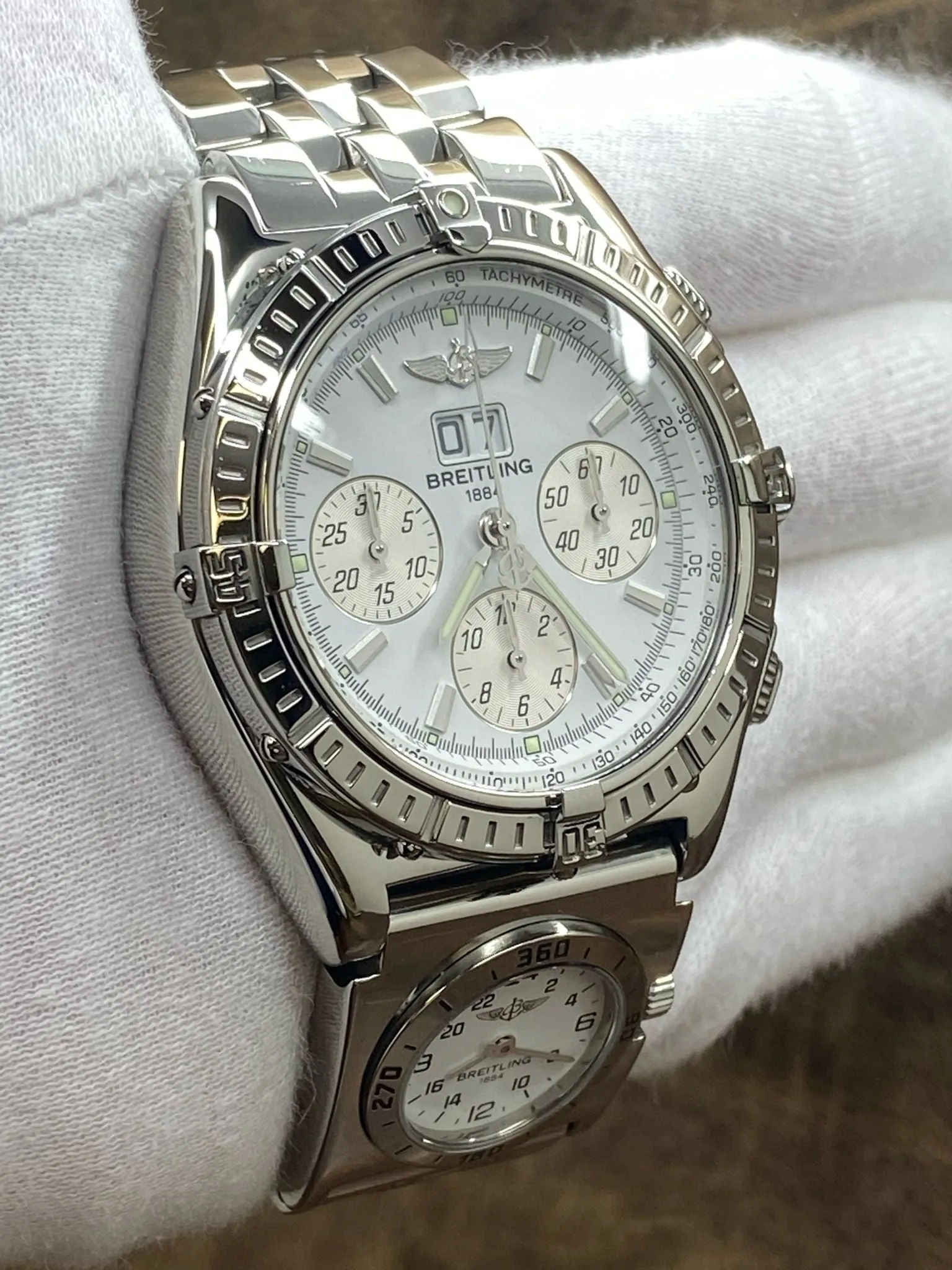 Breitling Crosswind UTC 44mm A44355 White Dial Automatic Men's Watch