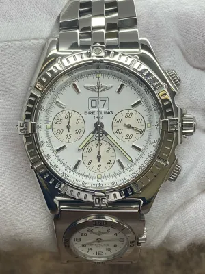 Breitling Crosswind UTC 44mm A44355 White Dial Automatic Men's Watch