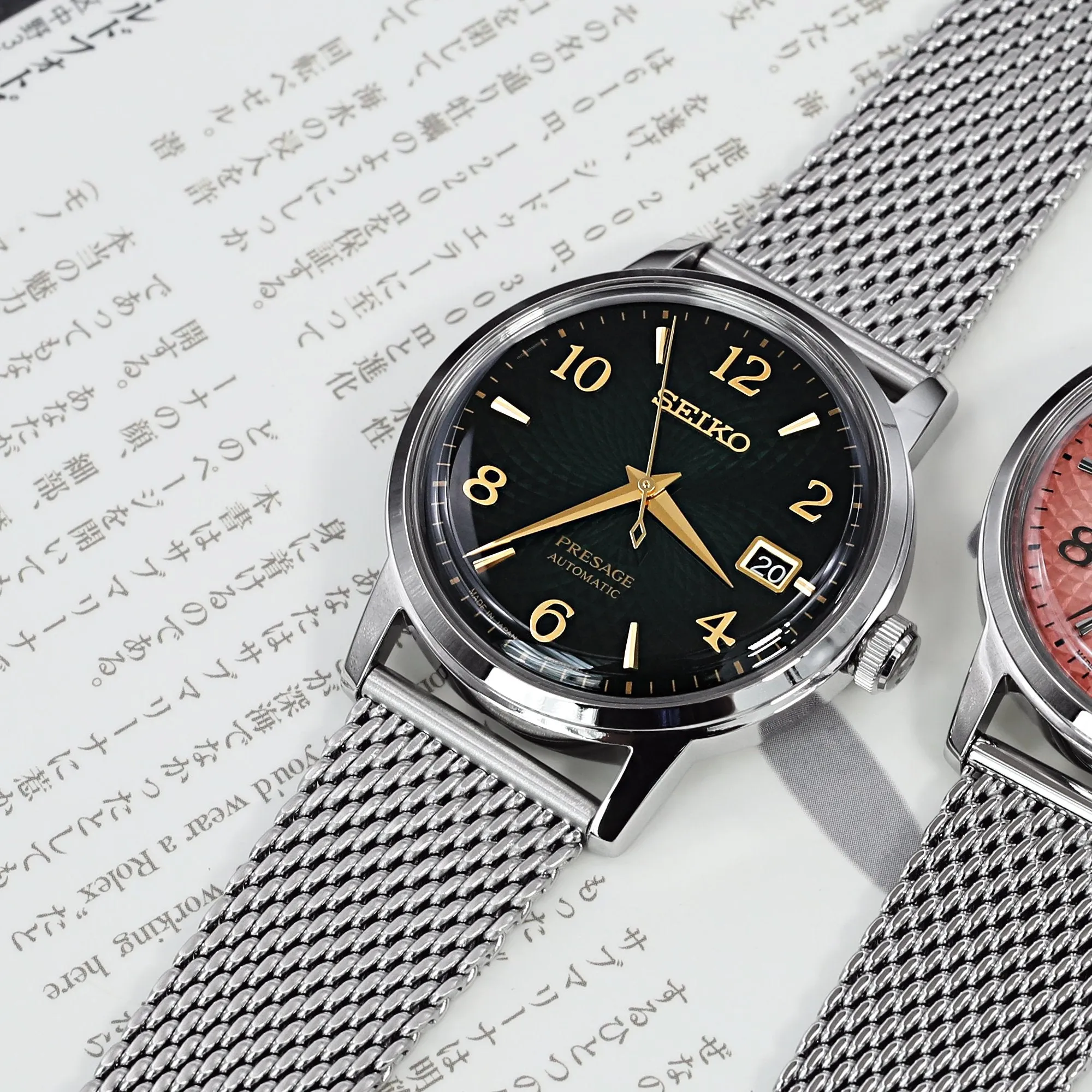 Classic Tapered Quick Release Mesh Band, Brushed