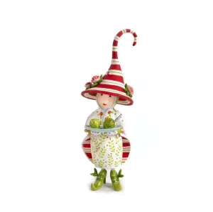 Dash Away Mrs. Santa's Elf Ornament by Patience Brewster