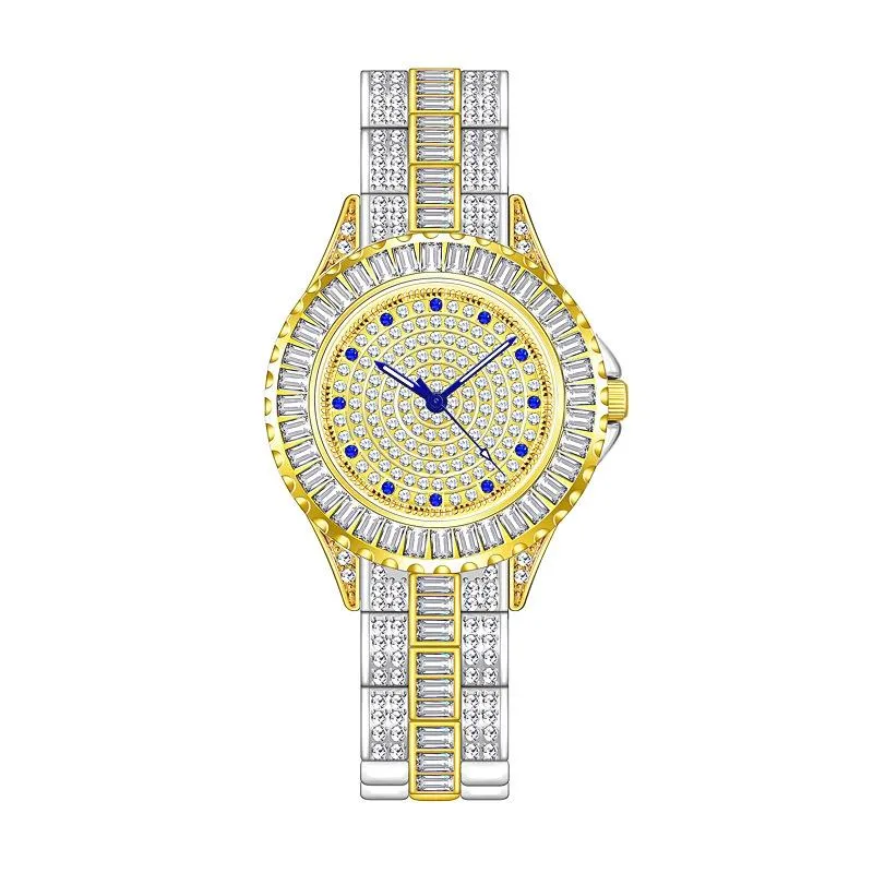 Diamond-inlaid Women Chain Watch - Elegant Jewelry