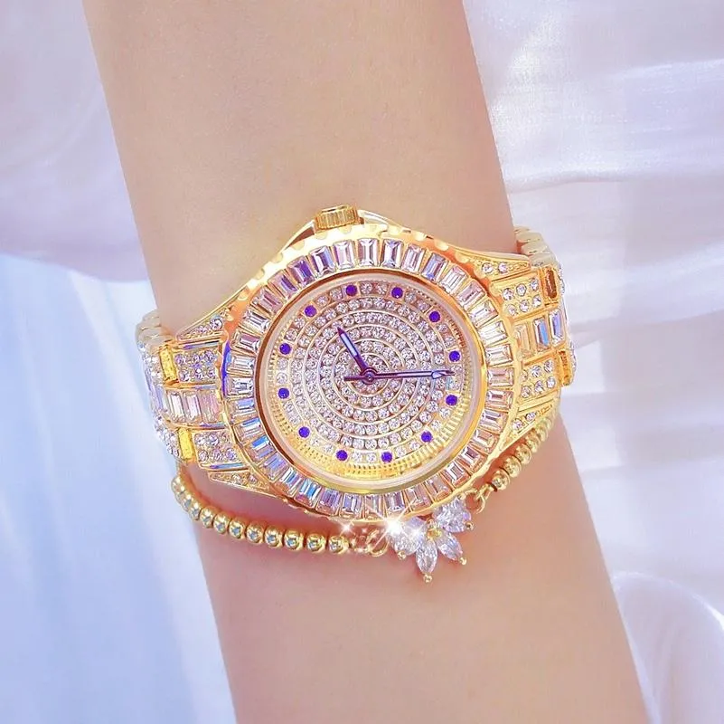 Diamond-inlaid Women Chain Watch - Elegant Jewelry