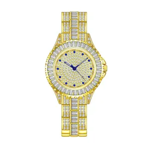 Diamond-inlaid Women Chain Watch - Elegant Jewelry