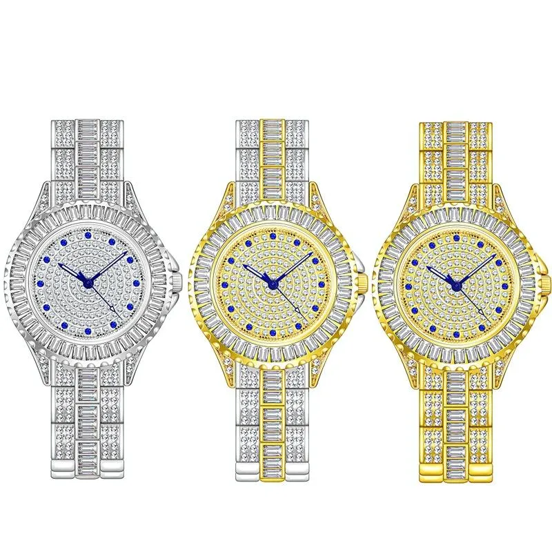 Diamond-inlaid Women Chain Watch - Elegant Jewelry