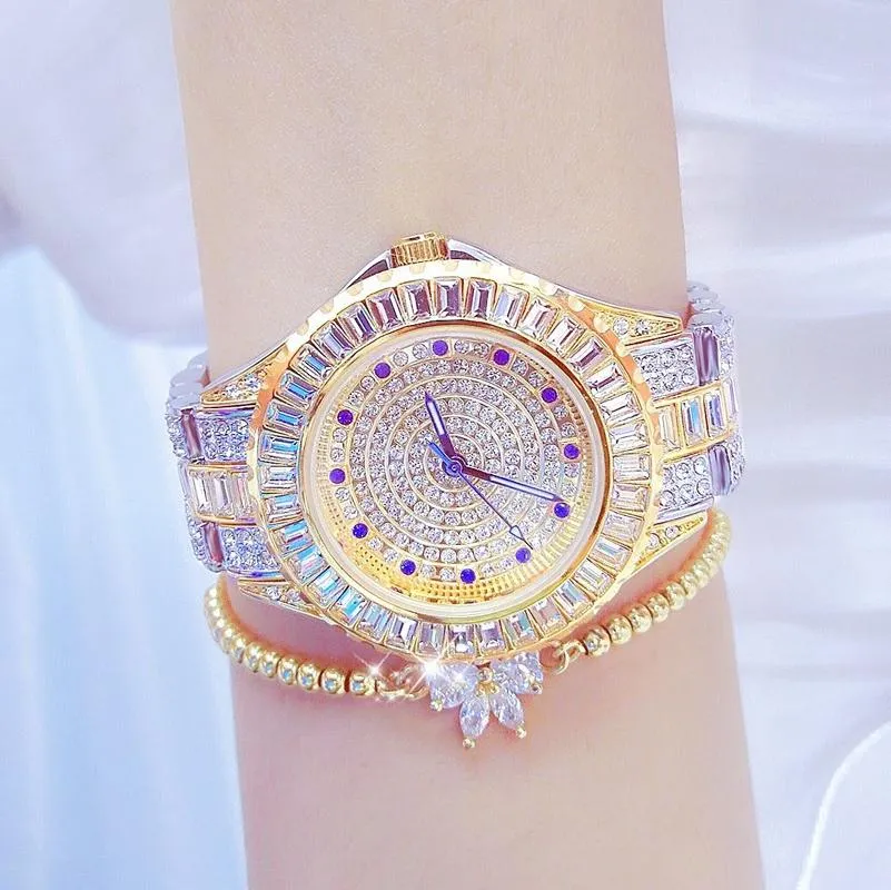 Diamond-inlaid Women Chain Watch - Elegant Jewelry