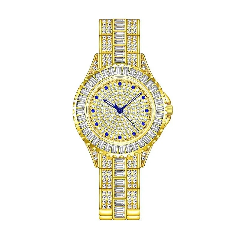 Diamond-inlaid Women Chain Watch - Elegant Jewelry
