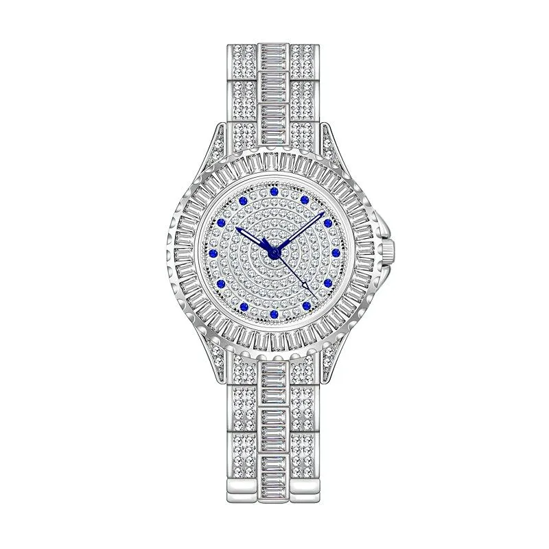 Diamond-inlaid Women Chain Watch - Elegant Jewelry