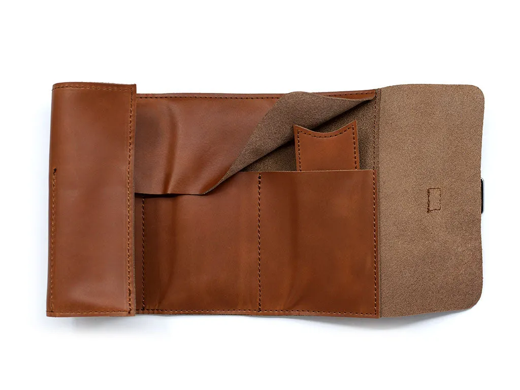 Gnomon Travelling Watch Roll - Mocha Brown