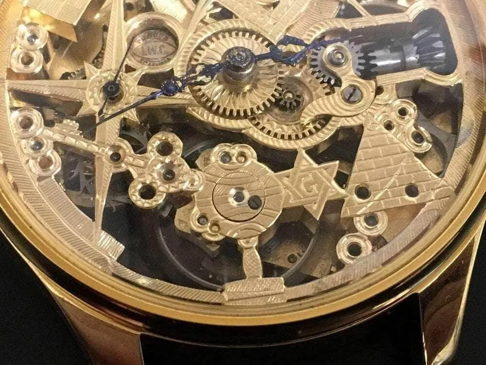 IWC Pocket Watch convereted Wristwatch 1889 Skeleton