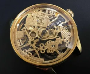 IWC Pocket Watch convereted Wristwatch 1889 Skeleton