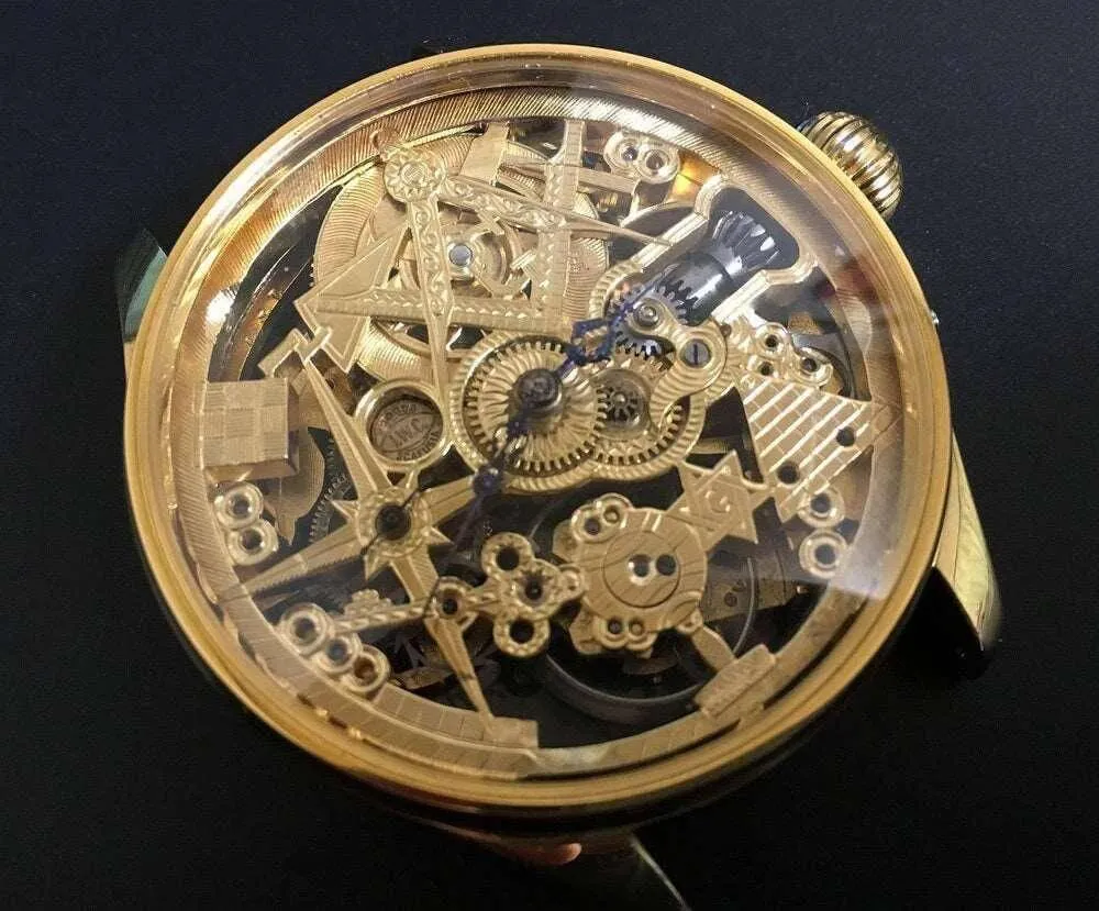 IWC Pocket Watch convereted Wristwatch 1889 Skeleton