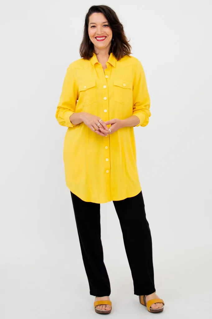 Jules Blouse, Wallflower, Linen Bamboo