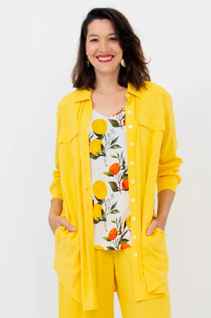 Jules Blouse, Wallflower, Linen Bamboo