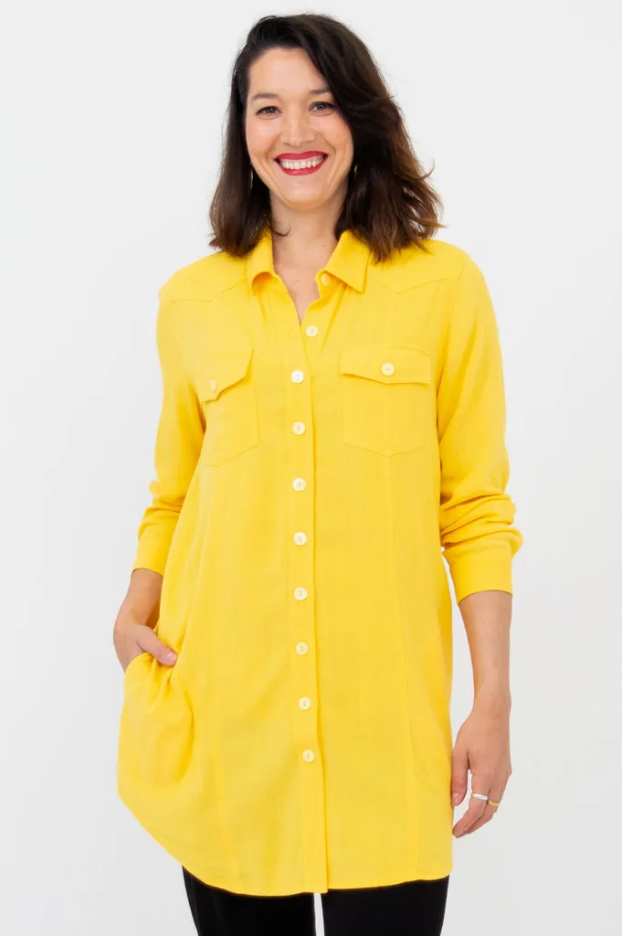 Jules Blouse, Wallflower, Linen Bamboo