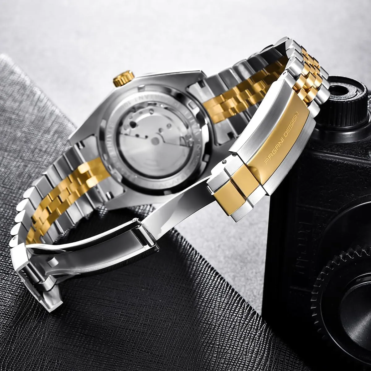 Pagani Design PD1645 Men's Watch 42MM Men's Automatic Watch Japan NH35 A Automatic Movement 100M Water Resistant, Stainless Steel, Sapphire Mirror, Sport Business Watch.