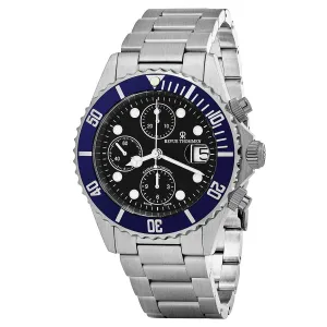 Revue Thommen 17571.6135 'Diver' Black Dial Stainless Steel Chronograph Swiss Automatic Watch