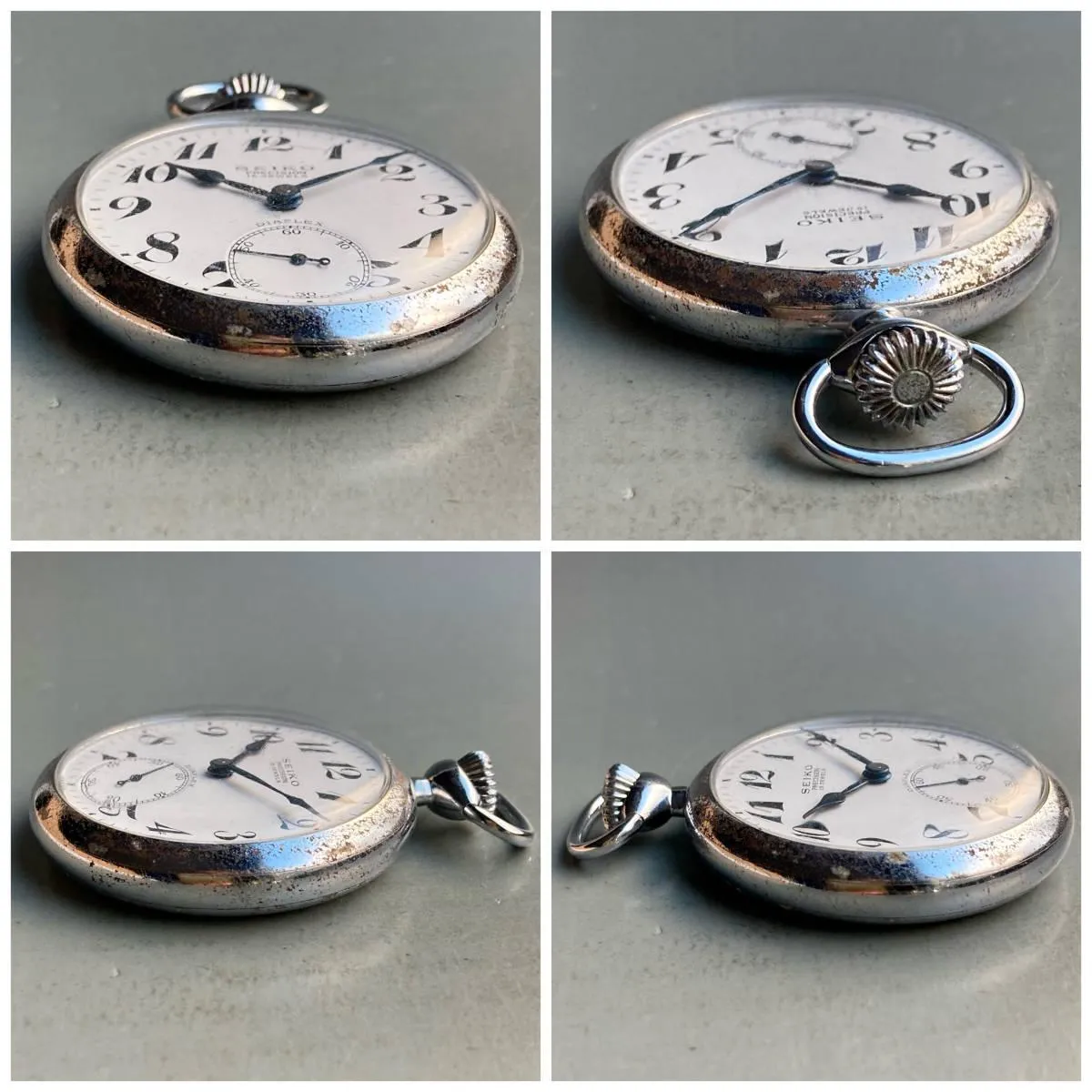 Seiko Pocket Watch Railway Antique 1963 JNR Kansai 49mm