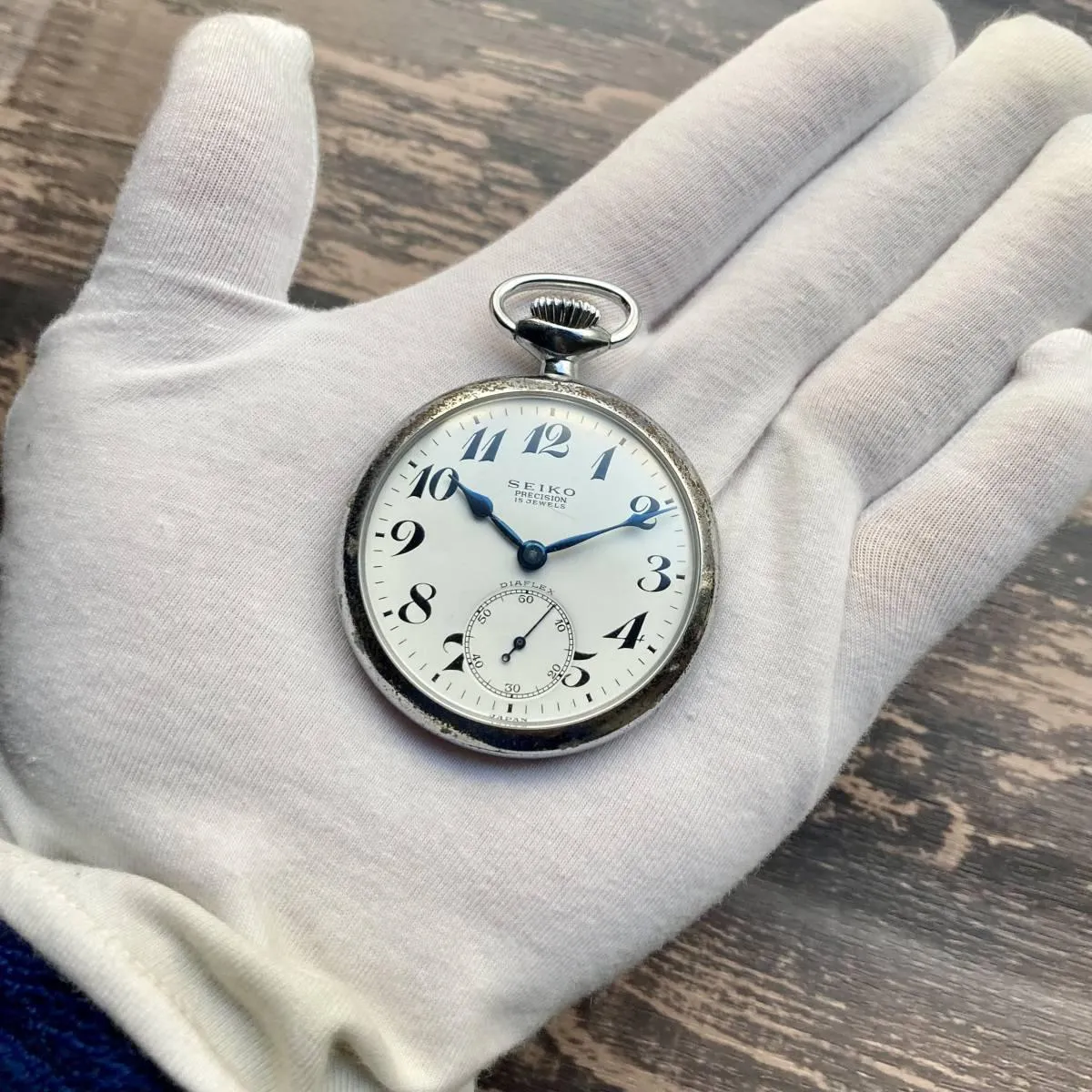 Seiko Pocket Watch Railway Antique 1963 JNR Kansai 49mm