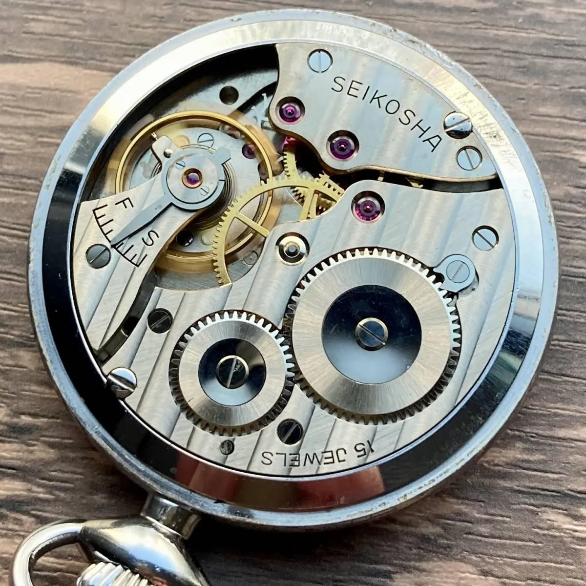 Seiko Pocket Watch Railway Antique 1963 JNR Kansai 49mm