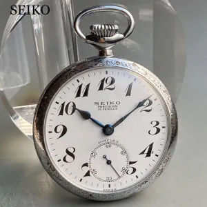 Seiko Pocket Watch Railway Antique 1963 JNR Kansai 49mm