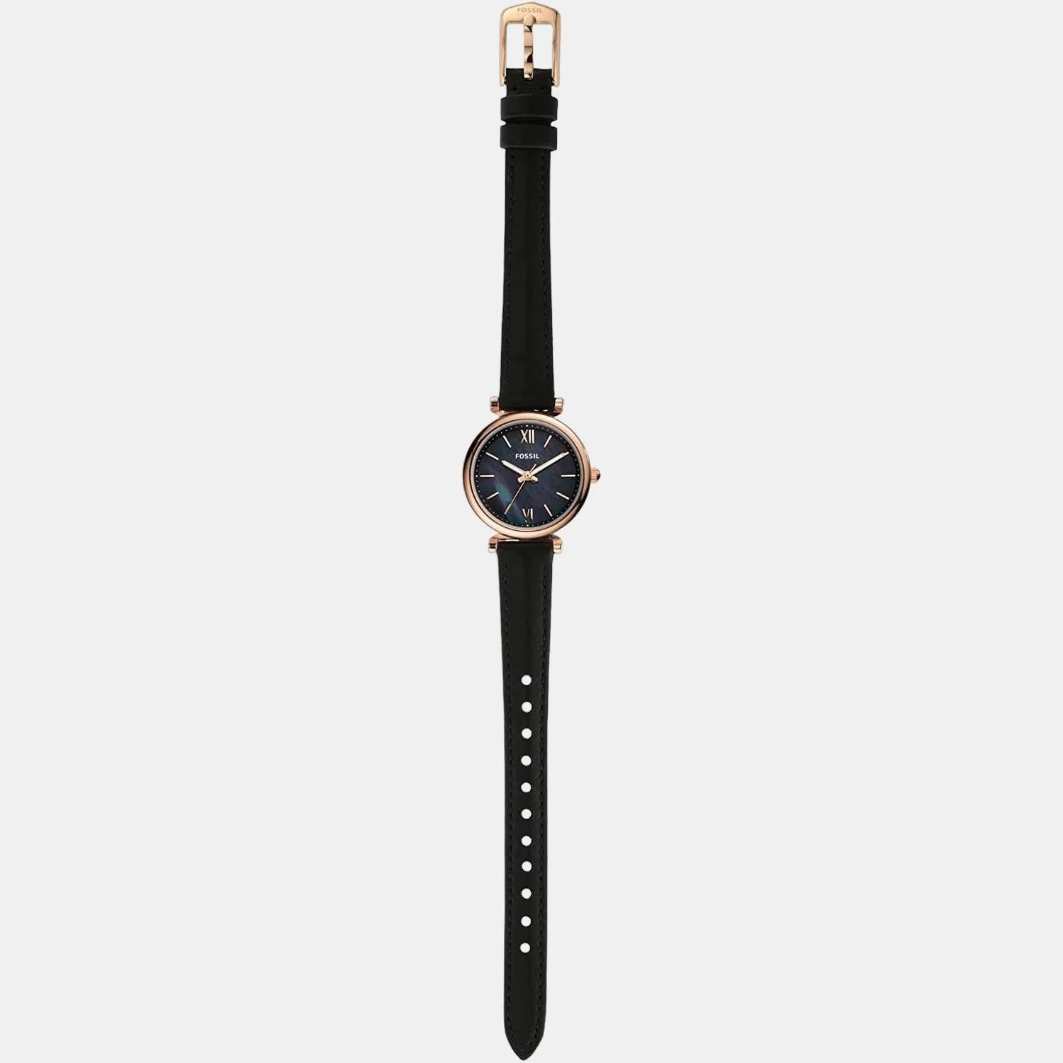 Women's Black Analog Leather Watch ES4700